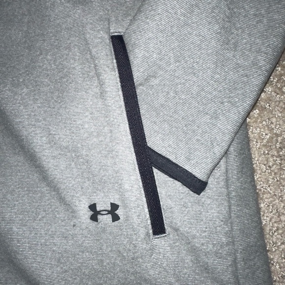 Angels Baseball Gray Under Armour Fleece Zip Jacket - Picture 5 of 8
